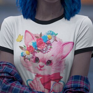 Cutest Ever Kitten Unisex Cotton Ringer T-Shirt