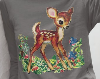 Woodland Deer Unisex Jersey Long Sleeve Tee