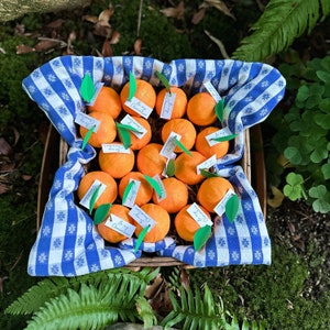 Surprise Ball Tangerine. Clementine Hostess Gift. Holiday Gift Basket Idea. Birthday Party Guest Favors. Little Cutie Baby Shower. image 2