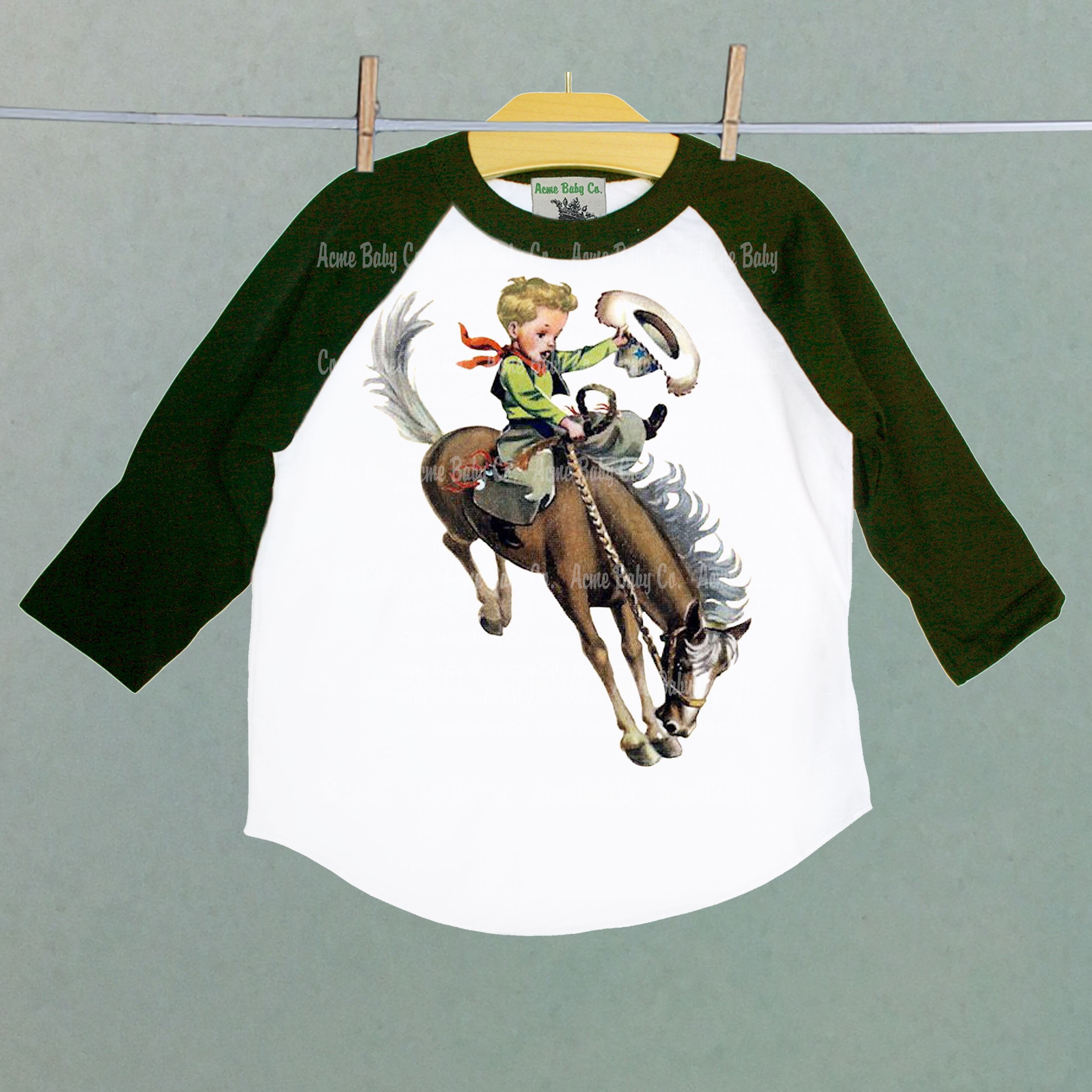 Ameri VINTAGE　BUCKAROO LIKE SHIRTS Best Friends Retro Cowboy Shirt. Cowboy and Horse Western