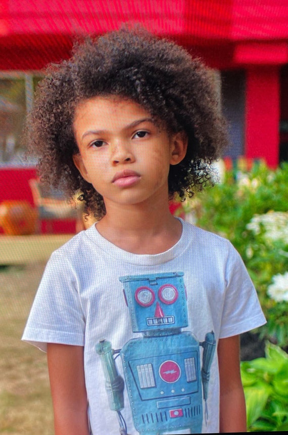 Robot Kid's Organic Retro Sci Fi Shirt. Outer Space Shirt, MCM Tee. Vintage Graphic T-Shirt. Science Birthday Gift. As seen on Ivy & Bean!