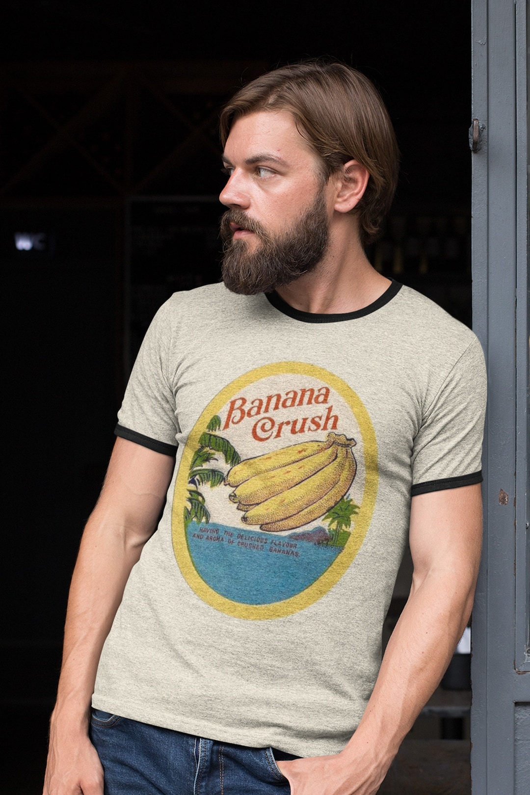 Banana Crush Unisex Cotton Ringer T-shirt - Etsy