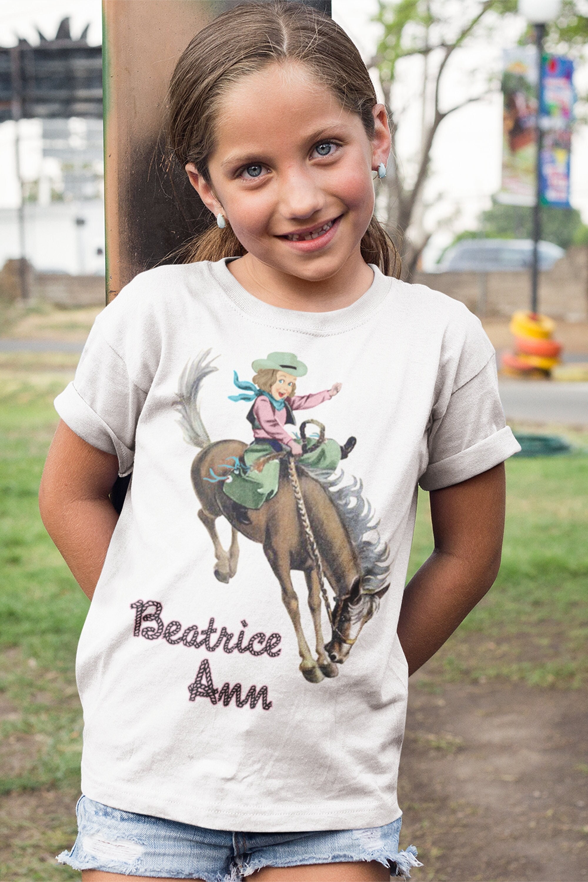 Ameri VINTAGE　BUCKAROO LIKE SHIRTS Retro Western Tee. Paint by Numbers Cowboy. Buckaroo Man on