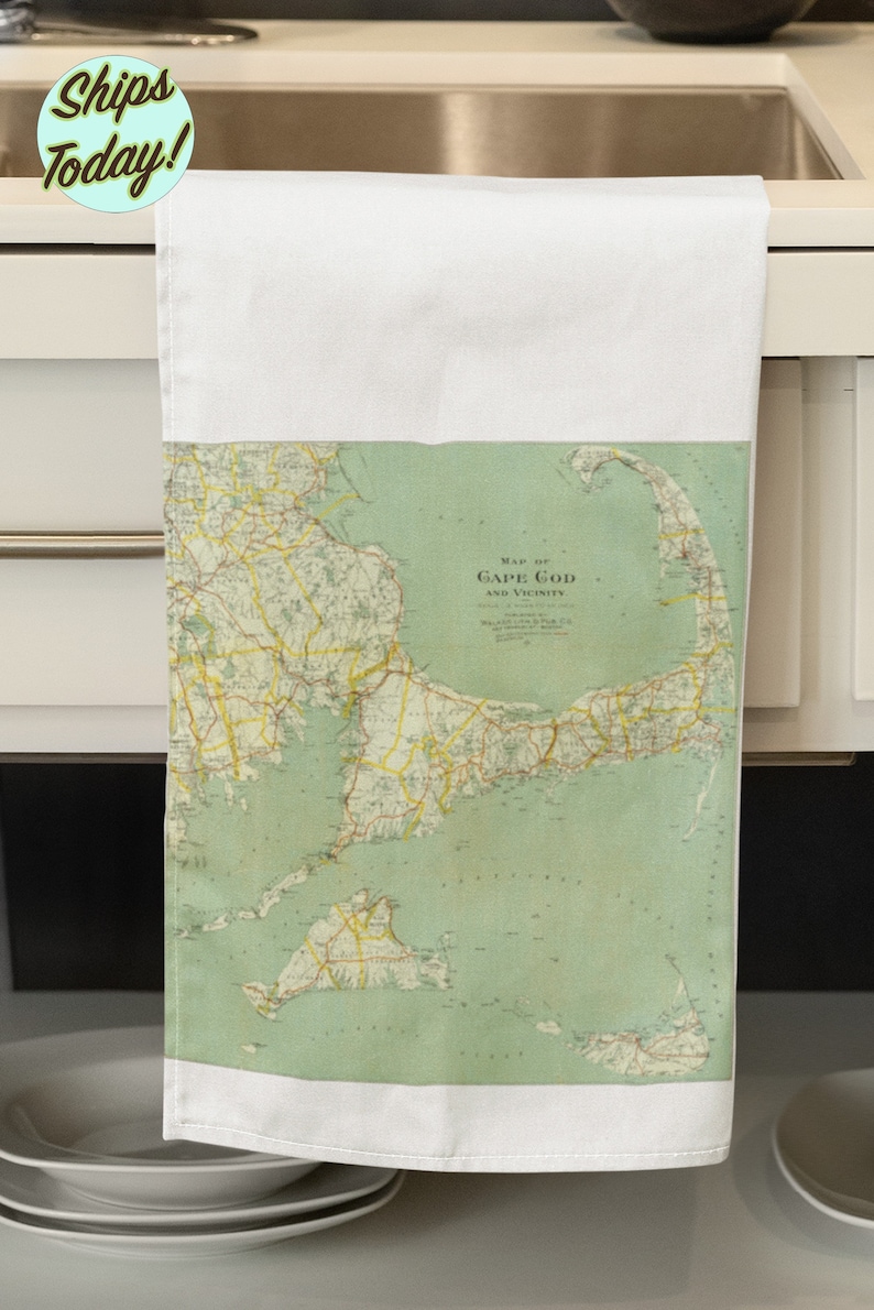 Acme Baby Co. Cape Cod Map Floursack Towel