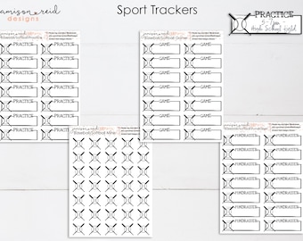 Choice of Baseball/Softball Tracker Sheets