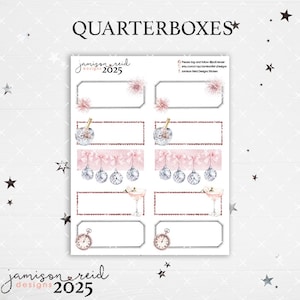 Adesivos para planejador Quarterboxes 2025, à la carte, adesivo Fashion Girl, ano novo, Hp, marcador, diário, Hobonichi, bujo, lista de tarefas