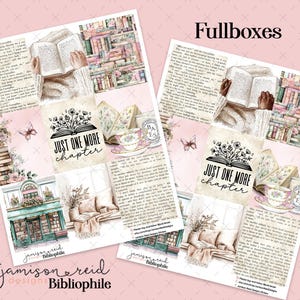 BIBLIOPHILE a la carte FULLBOXES Naklejki do planera, Naklejka Fashion Girl, Eclp, Hp, bullet, dziennik, Hobonichi, bujo, książki