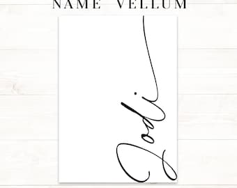 Custom NAME Planner Vellum | minimalist | planner insert | decor | Scrapbook Bullet Journal | Dashboard | Disc | Ring | Divider |accessories