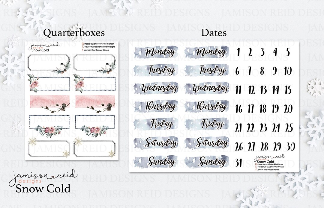 SNOW COLD Planner Stickers a La Carte or Kit , Fashion Girl Sticker ...