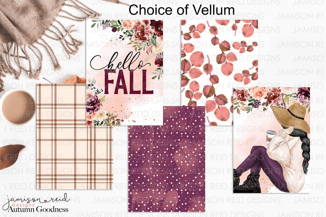 AUTUMN GOODNESS Planner Vellum / Fashion Girl Vellum / Hobo / Etsy