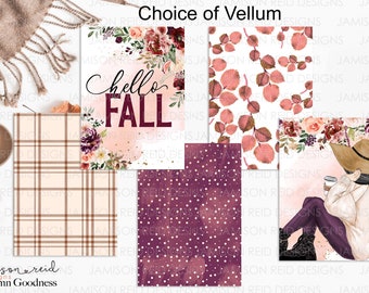 AUTUMN GOODNESS  Planner Vellum / Fashion Girl Vellum / hobo / HP / leopard / Traveler's Notebooks / Ring Planners / Happy Planner