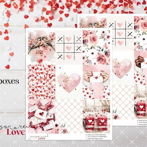 Naklejki na planer LOVE a la carte FULLBOXES, naklejka Fashion Girl, Eclp, Hp, bullet, journal, Hobonichi, bujo, Walentynki