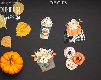 Pumpkin Spice set of 4 Die-Cuts