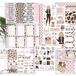 Planner Stickers WILD THING a la carte or kit , Fashion Girl Sticker Winter Autumn Eclp Hp  bullet journal Hobonichi