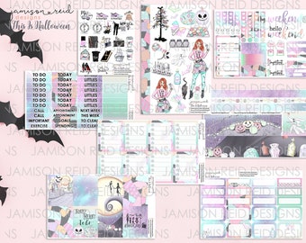 Planner Stickers This Is Halloween kit , Fashion Girl Stickers Fall , Eclp, Hp , bullet journal