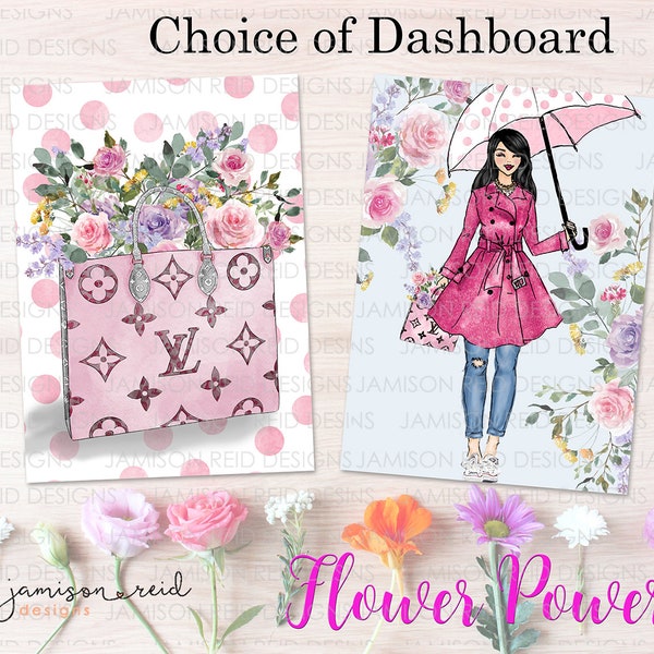FLOWER POWER Planner Dashboard, Personalized Planner , Happy Planner Dashboard, Agenda, gm mm pm, Personal A5 Inserts, Planner Inserts Hobo