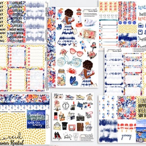 SUMMER RENTAL Planner Stickers a la carte or kit , Fashion Girl Sticker Winter Autumn Eclp Hp  bullet journal Hobonichi