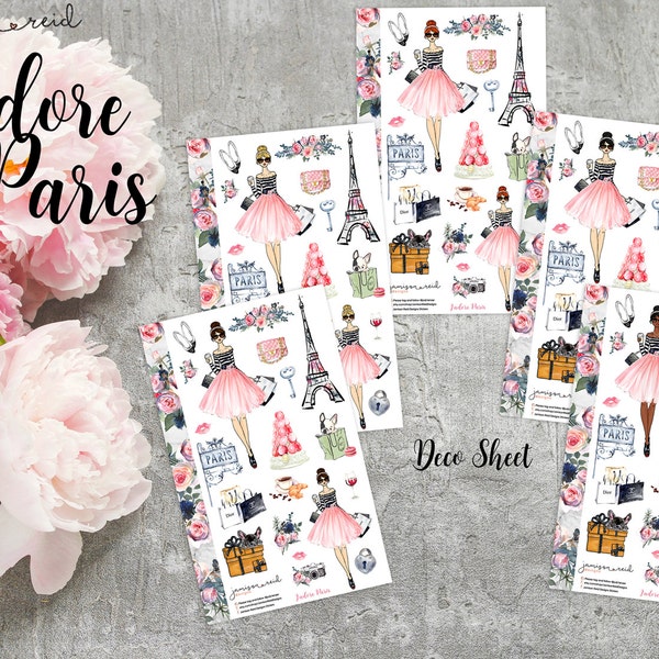 J'Adore Paris Stickers - A la Carte | Choice of skin/hair | Choice of ECLP or HP