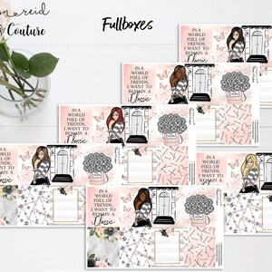 CLASSIC & COUTURE Planner Stickers a la carte or kit , Fashion Girl Sticker Winter Autumn Eclp Hp bullet journal Hobonichi image 3