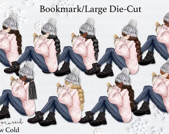 SNOW COLD  Planner Fashion Girl page marker | bookmark | pocket page marker | tn insert | tn accessories | planner accessories