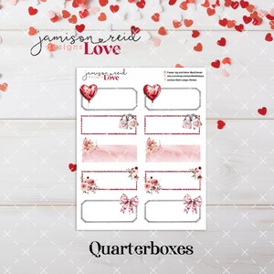 LOVE a la carte QUARTERBOXES Planner Naklejka Arkusz, Fashion Girl Naklejka, Eclp, Hp, bullet, journal, Hobonichi, bujo, Valentine