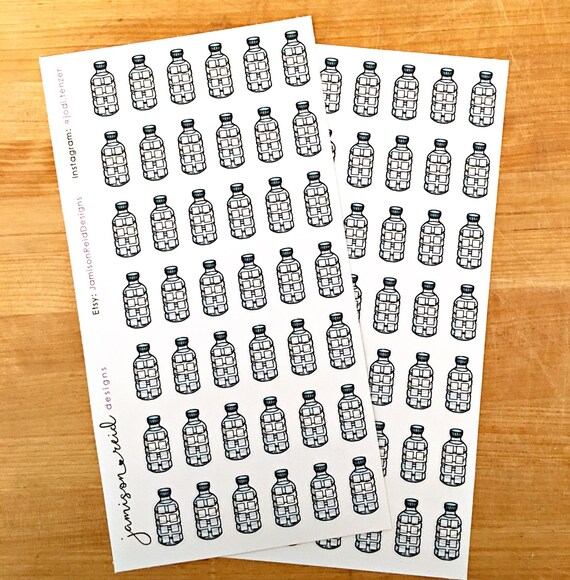 42 hydrate water tracker planner stickers