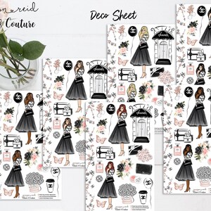 CLASSIC & COUTURE Planner Stickers a la carte or kit , Fashion Girl Sticker Winter Autumn Eclp Hp bullet journal Hobonichi image 2