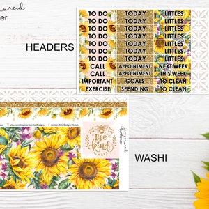 SUNFLOWER Planner Stickers a la carte or kit , Fashion Girl Sticker Winter Autumn Eclp Hp bullet journal Hobonichi image 6