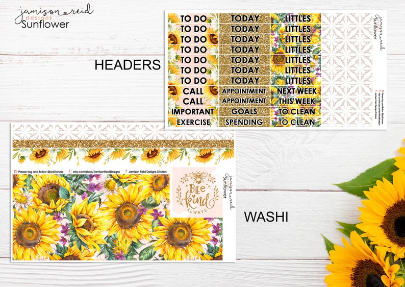 SUNFLOWER Planner Stickers a la carte or kit , Fashion Girl Sticker Winter Autumn Eclp Hp bullet journal Hobonichi image 6