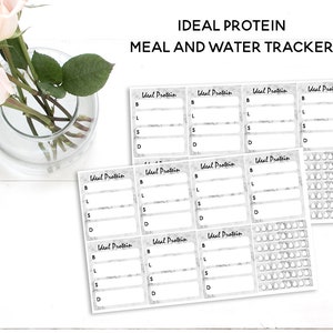 Ideal Protein Meal and Water Tracker Planner Stickers