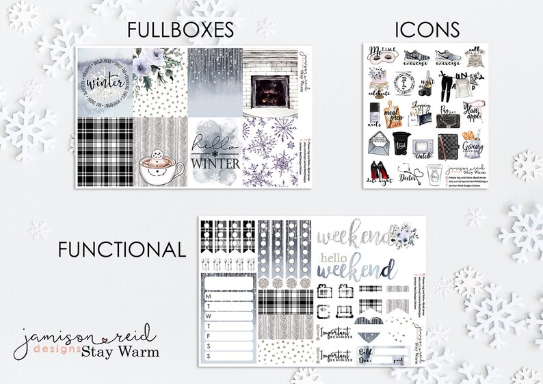 STAY WARM Planner Stickers a La Carte or Kit Fashion Girl - Etsy