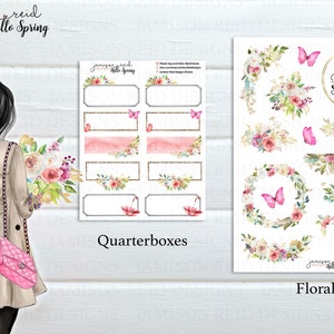 HELLO SPRING Planner Stickers a la carte or kit , Fashion Girl Sticker Winter Autumn Eclp Hp  bullet journal Hobonichi journey