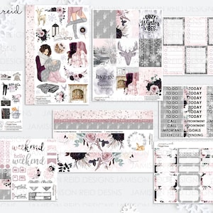 Hygge Planner Stickers a la carte or kit , Fashion Girl Sticker Winter Autumn Eclp Hp  bullet journal Hobonichi