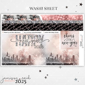 2025 Planner Washi Stickers , a la carte , Fashion Girl Sticker , Hp , bullet , journal , Hobonichi , bujo , goals , new year's , new years