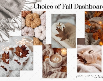 Choice of Fall Asthetic Dashboard, Personal Planner , HP , Agenda, gm mm pm , A5  , Hobonichi , Weeks , bujo , autumn , cozy