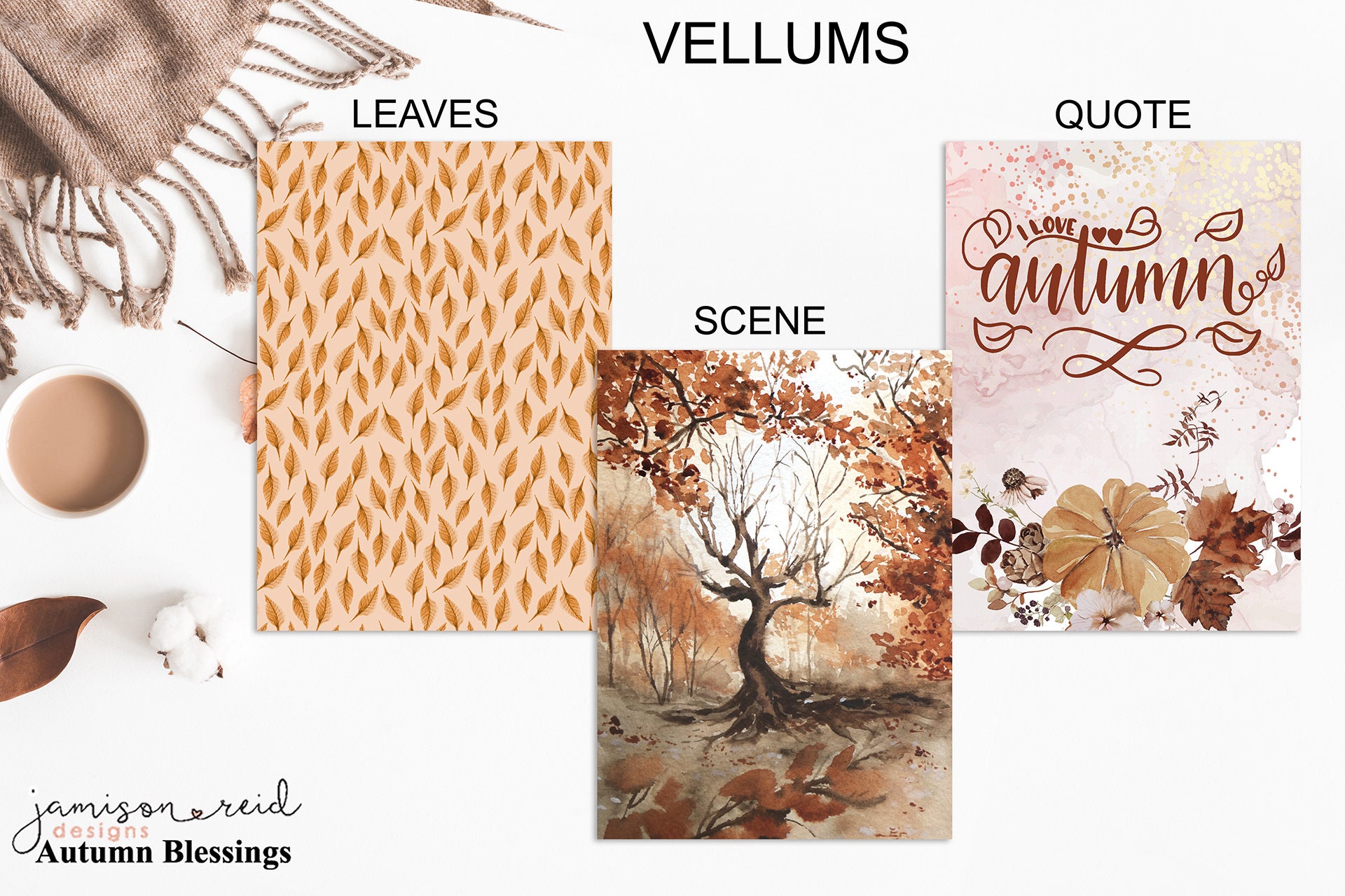 AUTUMN BLESSINGS Planner Vellum / Fashion Girl Vellum / Hobo / - Etsy