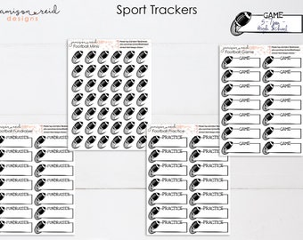 Choice of Football Tracker Sheets