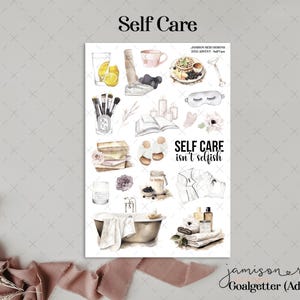 GOALGETTER Planner Autocuidado Adesivos decorativos, à la carte, Adesivo Fashion Girl Outono, Hp, marcador, diário, Hobonichi, bujo, objetivos, claro