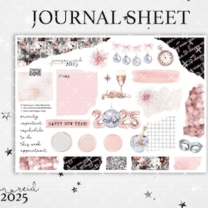 2025 Planner Journal Stickers , a la carte , Fashion Girl Sticker winter , Hp , bullet , journaling , Hobonichi , bujo , clear , new years
