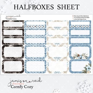 COMFY COZY Halfboxes Planner Stickers , a la carte , Fashion Girl Sticker winter , Hp , bullet , journal , Hobonichi , bujo , to-do list