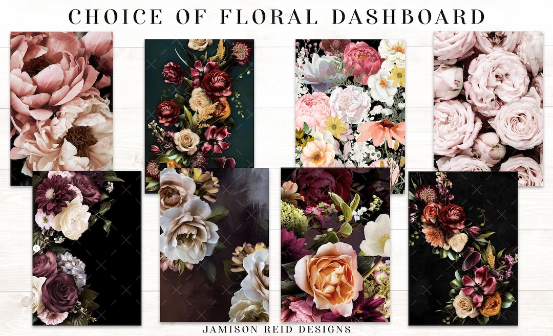 Floral Photo Planner Dashboard | Inserts | Agenda Decor | Scrapbook ...