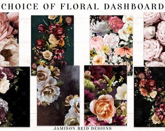 Floral Photo Planner Dashboard | inserts | agenda decor | Scrapbook Bullet Journal | Disc | Ring | Divider | bujo accessories | coquette