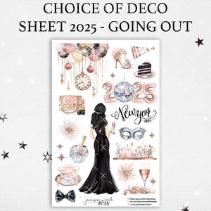 2025 choice of GOING OUT Girl Planner Deco Sheet, a la carte , Fashion Girl Sticker , new years , Eclp , Hp  , journal , Hobonichi , bujo
