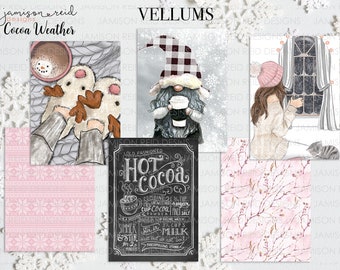 Planner Vellum COCOA WEATHER  / Fashion Girl Vellum / Fall / Autumn / Traveler's Notebooks / Ring Planners / Happy Planner