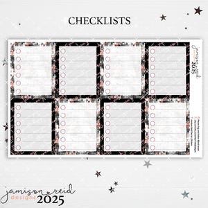 2025 Checklist Planner Stickers , a la carte , Fashion Girl Sticker , Hp , bullet , journal , Hobonichi , bujo , to-do list , new years