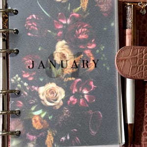 A La Carte Monthly Minimalist Planner Vellums | insert | decor | Bullet Journal | Dashboard | Disc | Ring | Divider | accessories image 3