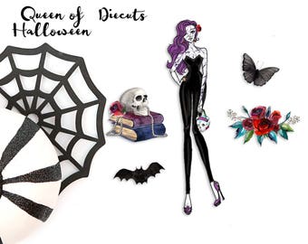 Queen of Halloween Skeletal Die-Cuts