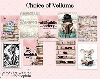 BIBLIOPHILE Choice of Planner Vellum / Fashion Girl Vellum / hobo / HP / traveler notebook / Ring Planners / bujo / Journal / book / read