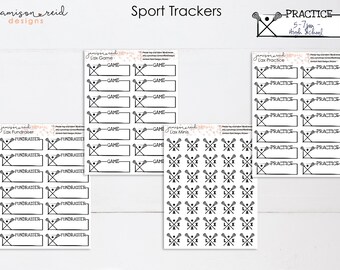 Choice of Lacrosse Tracker Sheets