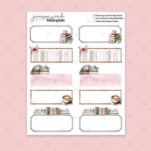 BIBLIOPHILE a la carte QUARTERBOXES Planner Sticker Sheet , Fashion Girl Sticker , Eclp , Hp , bullet , journal , Hobonichi , bujo , books